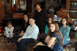 Intermediate and advanced students with Dr. Silva.