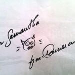 Cameron Carpenter's note to Samantha.