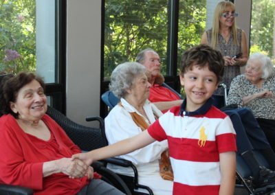 Seniors are delighted with piano performance