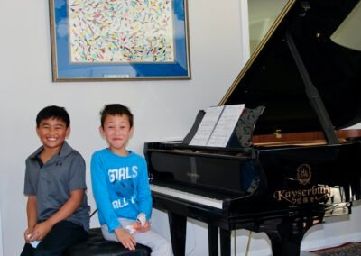 Vincent and Lucas at the piano